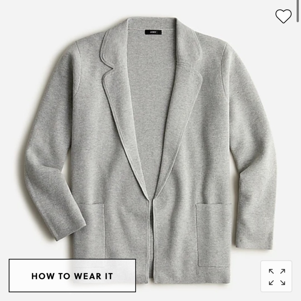 NEW with tags J.Crew Gray Sweater Blazer size M